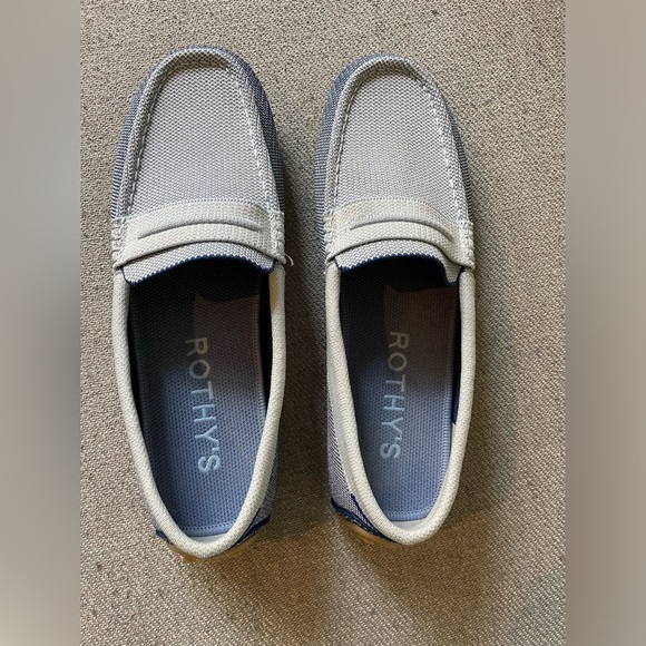 Rothy’s 8.5 Driver loafer Santorini blue. EUC. Sold-out color. - Picture 3 of 4
